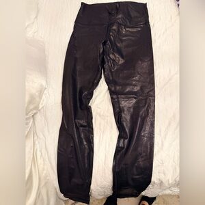 Lulu lemon Black Faux Leather Leggings